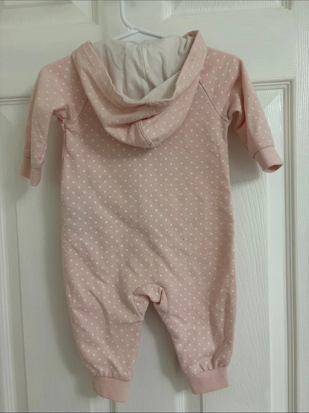 Nike Baby Pink Polka-Dot Hooded One-Piece